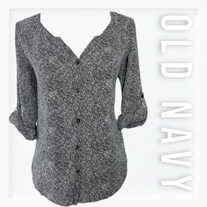 Old Navy Dotted Button Down Blouse sz S